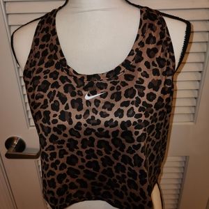 Nike Leopard Print Tank Top - Brown and Black